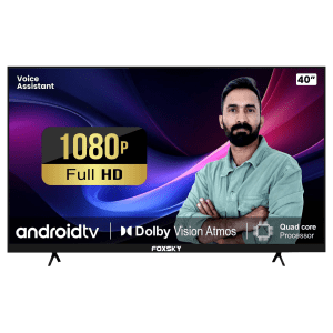 FOXSKY 101 cm (40 inch) Full HD LED Smart Android TV with Google Voice Assistant (2021 model)