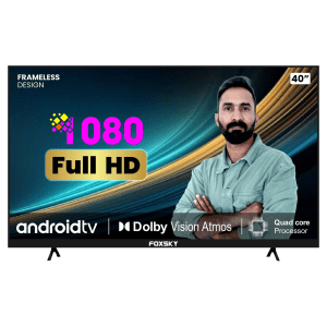 FOXSKY FSFHS 101 cm (40 inch) Full HD LED Smart Android TV with Stereo Speakers (2022 model)