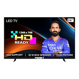 FOXSKY 61 cm (24 inch) HD Ready LED TV with A+ Grade Panel (2021 model)