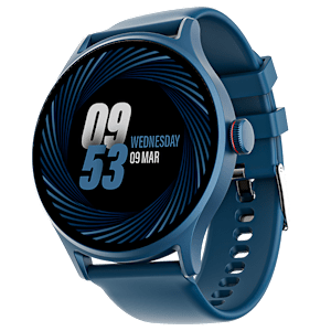 boAt Primia Celestial Smartwatch with Bluetooth Calling (38.6mm HD Display, IP67 Water Resistant, Cyan Blue Strap)