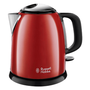 Russell Hobbs Colours Plus 2400 Watt 1 Litre Electric Kettle with Anti Scale Filter (Flame Red)