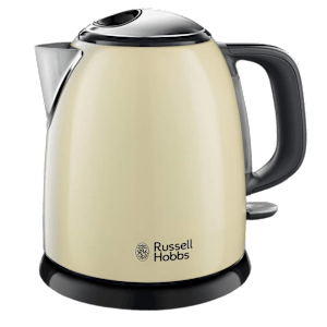 Russell Hobbs Colours Plus 2400 Watt 1 Litre Electric Kettle with Anti Scale Filter (Cream)