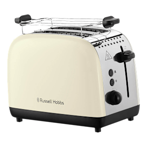 Russell Hobbs Colours Plus 1600W 2 Slice Pop-up Toaster with Browning Levels (Cream)