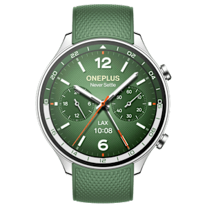 OnePlus Watch 2R Wi-Fi+GPS+Bluetooth Wear OS 4 Smartwatch (36.32mm AMOLED Display, Dual Frequency, Forest Green Strap)