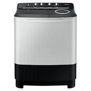 SAMSUNG 9 kg 5 Star Semi Automatic Washing Machine with Hexa Storm Pulsator (WT90C4260GG, Light Gray with Ebony Black Base)