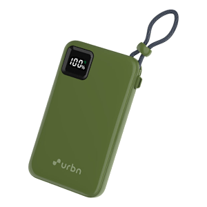 urbn Ultra Link 10000 mAh 22.5W Fast Charging Power Bank (1 Type A and 2 Type C Ports, Power Delivery Compatible, Camo)