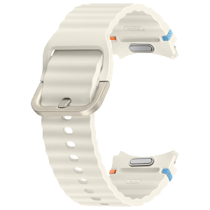 SAMSUNG ET-SNL30SWEGIN HNBR Sport Band for Galaxy Watch7 (S/M) (Breathable Design, Cream)