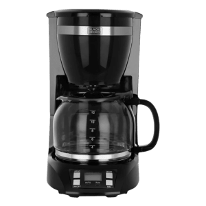 BLACK+DECKER BXCM1201IN 900 Watt 12 Cups Automatic Drip Coffee Maker with Keep Warm Function (Black)