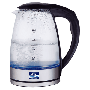 KENT Elegant 2000 Watt 1.8 Litre Electric Kettle with 360 Degree Rotation Base (Transparent)