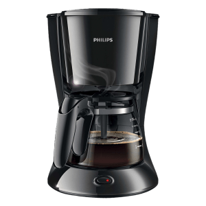 PHILIPS Daily Collection 750 Watt 7 Cups Automatic Drip Coffee Maker with Water Level Indicator (Black)