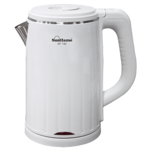 Sunflame 1500 Watt 1.2 Litre Electric Kettle with Boil Dry Protection (White)