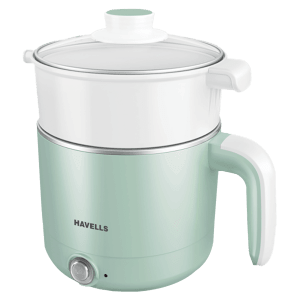 HAVELLS Capture 650 Watt 1.2 Litre Multi Cook Electric Kettle with Auto Shut Off (Light Green)