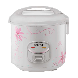 BOROSIL Pronto Deluxe II 1.8 Litre Electric Rice Cooker with Automatic Thermal Cutoff (White)