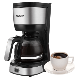 AGARO Royal 750 Watt 4 Cups Automatic Drip Coffee Maker with Auto Shut Off (Black/Silver)