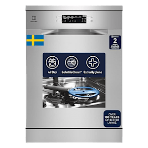 Electrolux UltimateCare 700 14 Place Settings Free Standing Dishwasher with 8 Wash Programs (No Pre-rinse Required, Stainless Steel)