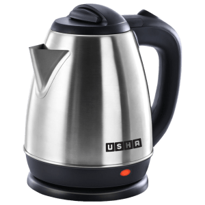 USHA SS 1200 Watt 1.5 Litre Electric Kettle with Powder Coated Finish Body (Silver Black)