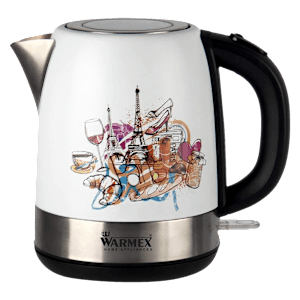 WARMEX Bonjour 2000 Watt 1.2 Litre Electric Kettle with Auto Shut Off (White)