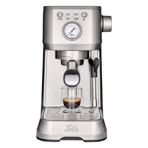 Solis Perfella Plus 1700 Watt 2 Cups Semi-Automatic Espresso Coffee Maker with Integrated Monometer (Silver)