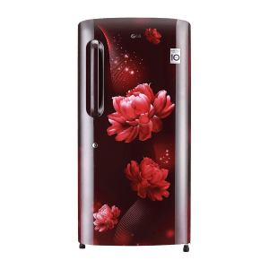 LG 215 Litres 4 Star Direct Cool Single Door Refrigerator with Stabilizer Free Operation (GL-B221ASCY.DSCZEB, Scarlet Charm)