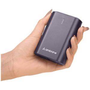 ambrane PowerLit 30 10000 mAh 33W Fast Charging Power Bank (1 Type C & 1 USB-A Ports, Mini Pocket Size, Purple)