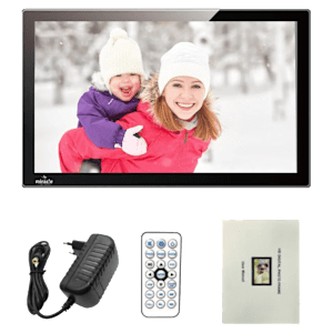 Miracle Digital 39.11cm (15.4 Inches) Digital Photo Frame (Stereo Speaker, MD005, Black)