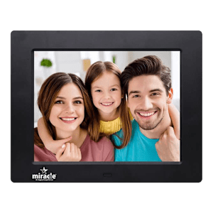 Miracle Digital 20.32cm (8 Inches) Digital Photo Frame (Stereo Speaker, MD002, Black)