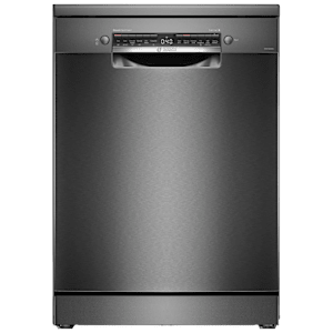 BOSCH Series 6 15 Place Settings Free Standing Dishwasher with Anti-Fingerprint (No Pre-rinse Required, Black Inox)