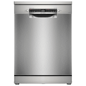 BOSCH Series 6 15 Place Settings Free Standing Dishwasher with Anti-Fingerprint (No Pre-rinse Required, Silver Inox)