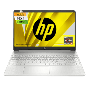 HP 15s-eq2144AU AMD Ryzen 5 (15.6 inch, 8GB, 512GB, Windows 11, MS Office 2019, AMD Radeon Graphics, FHD Display, Natural Silver, 50M63PA)