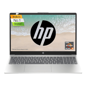 HP 15-fc0028AU AMD Ryzen 5 (15.6 inch, 8GB, 512GB, Windows 11, MS Office 2021, AMD Radeon, FHD Display, Natural Silver, 7L032PA)