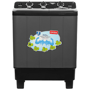 ONIDA 7 kg Semi-Automatic Top Load Washing Machine (S70GR, 5 Spin Storm Pulsator, Black & Grey)