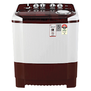 LG 8 kg 5 Star Semi Automatic Washing Machine with Lint Filter (P8035SRAZ.ABGQEIL, Burgundy)