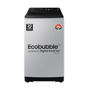 SAMSUNG 8 Kg 5 Star Inverter Fully Automatic Top Load Washing Machine (WA80BG4545BYTL, Ecobubble Technology, Lavender Grey)