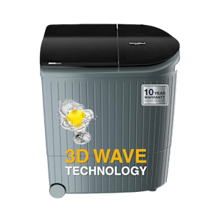 Whirlpool 8.5Kg 5 Star Semi- Automatic Washing Machine with 3D Wave Technology (Hydrowash Premier, 30282, Silver)