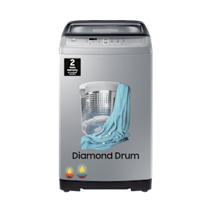 SAMSUNG 7 kg Inverter Fully Automatic Top Load Washing Machine (WA70A4002GS/TL, Diamond Drum, Imperial Silver)