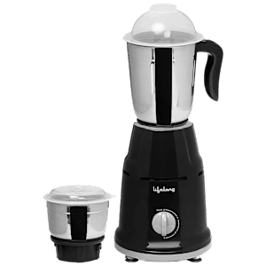 Lifelong LLMG93 500 Watt 2 Jars Mixer Grinder (Powerful Motor, Black)