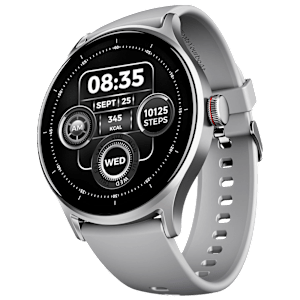 boAt Lunar Vista Smartwatch with Bluetooth Calling (38.60mm HD Display, IP67 Splash Resistant, Cool Grey Strap)