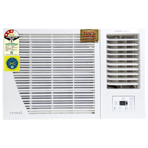 Croma 1.5 Ton 3 Star Fixed Speed Window AC (2024 Model, Copper Condenser, Dust Filter)