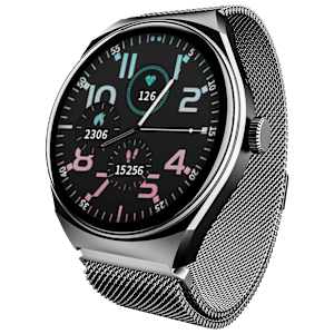 boAt Lunar Seek Smartwatch with Bluetooth Calling (35.30mm HD Display, IP67 Splash Resistant, Metal Grey Strap)