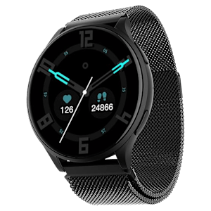 boAt Lunar Prime Smartwatch with Bluetooth Calling (36.83mm AMOLED Display, IP67 Sweat, Dust & Splash Resistant, Metal Black Strap)