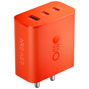 Nothing C332 65W Type A and Type C 3-Port Fast Charger (Adapter Only, GaN Technology, Orange)