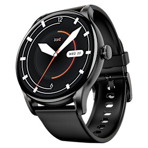 boAt Lunar Connect Ace Smartwatch with Bluetooth Calling (36.32mm AMOLED Display, IP68 Dust, Sweat & Water Resistant, Charcoal Black Strap)