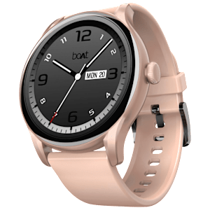 boAt Lunar Connect Ace Smartwatch with Bluetooth Calling (36.32mm AMOLED Display, IP68 Dust, Sweat & Water Resistant, Flamingo Pink Strap)