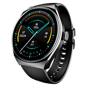 boAt Lunar Seek Smartwatch with Bluetooth Calling (35.30mm HD Display, IP67 Splash Resistant, Active Black Strap)