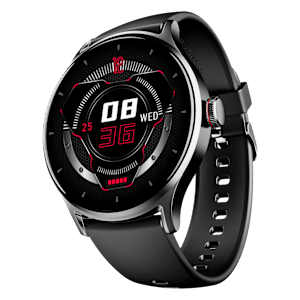 boAt Lunar Vista Smartwatch with Bluetooth Calling (38.60mm HD Display, IP67 Splash Resistant, Active Black Strap)