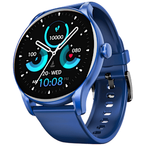 boAt Lunar Connect Ace Smartwatch with Bluetooth Calling (36.32mm AMOLED Display, IP68 Water Resistant, Indigo Blue Strap)