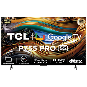 TCL P755 Pro 139.7 cm (55 inch) 4K Smart Google TV with Dolby Atmos (2024 model)