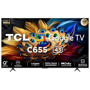 TCL C655 109.22 cm (43 inch) QLED 4K Ultra HD Google TV with Dolby Vision (2024 model)