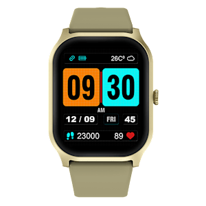 FIRE-BOLTT Hunter Smartwatch with Bluetooth Calling (51.05mm TFT Display, IP67 Water Resistant, Champagne Gold Strap)