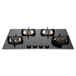 KAFF BLH 804 Tempered Glass Top 4 Burner Automatic Electric Hob (Flame Failure Device, Black)